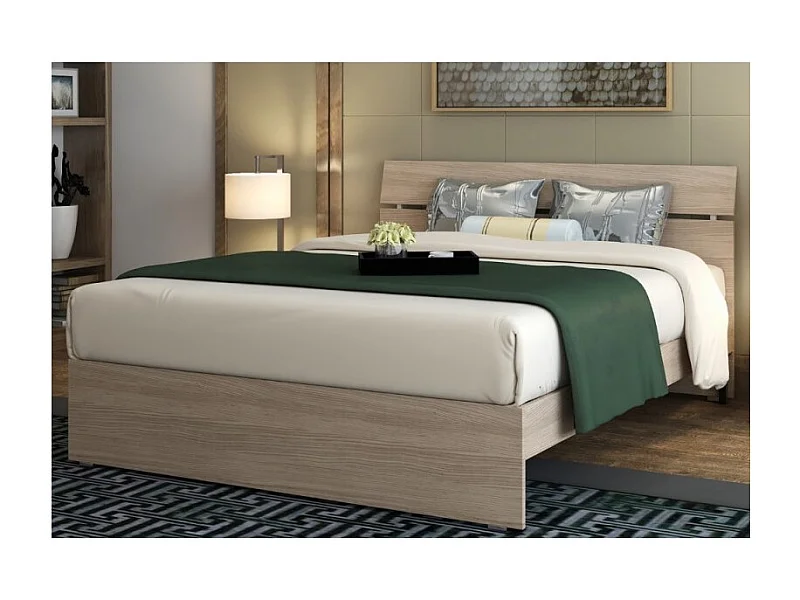 Letto una piazza e mezza in legno colore olmo