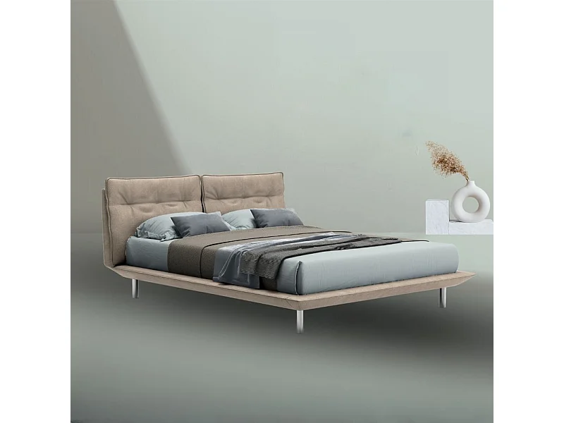 Letto matrimoniale moderno Bolt colore beige