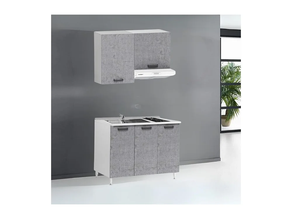 Mini cucina monoblocco cemento Zagabria 120