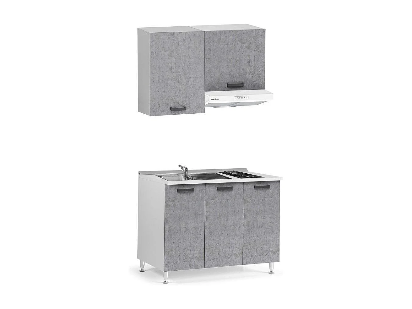 Mini cucina monoblocco cemento Zagabria 120