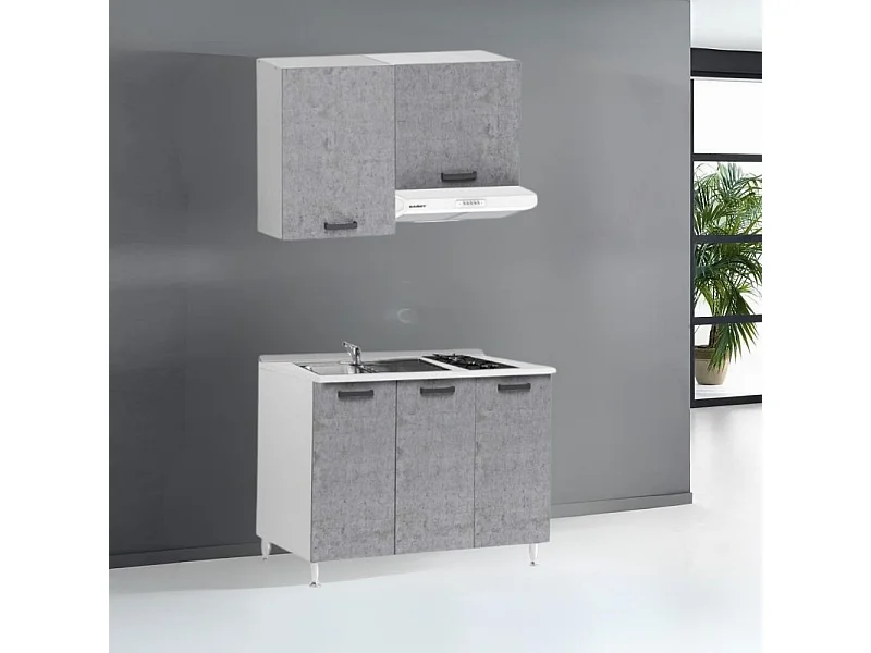 Mini cucina monoblocco cemento Zagabria 120