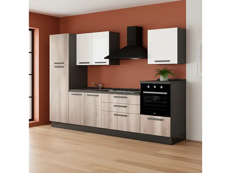 Cucina 300x216 H Petrol colore antracite bianco gordon