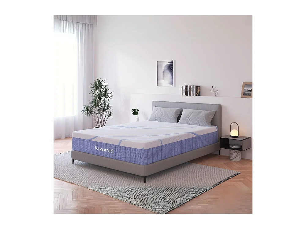 Materasso matrimoniale Pergamo a molle 5 zone con rivestimento Antiscivolo 160x190x30H