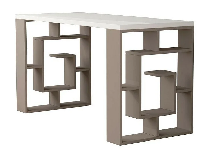 Scrivania Labirent 140 colore tortora bianco