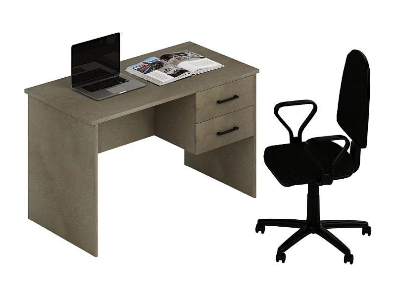 Scrivania due cassetti 119x64x75h Tiffany colore argilla