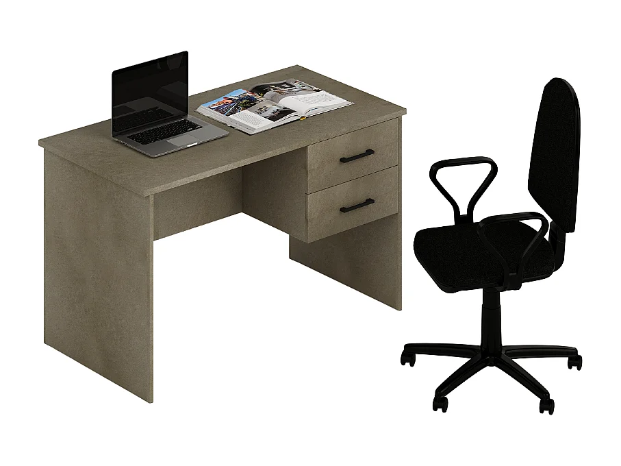 Scrivania due cassetti 119x64x75h Tiffany colore argilla