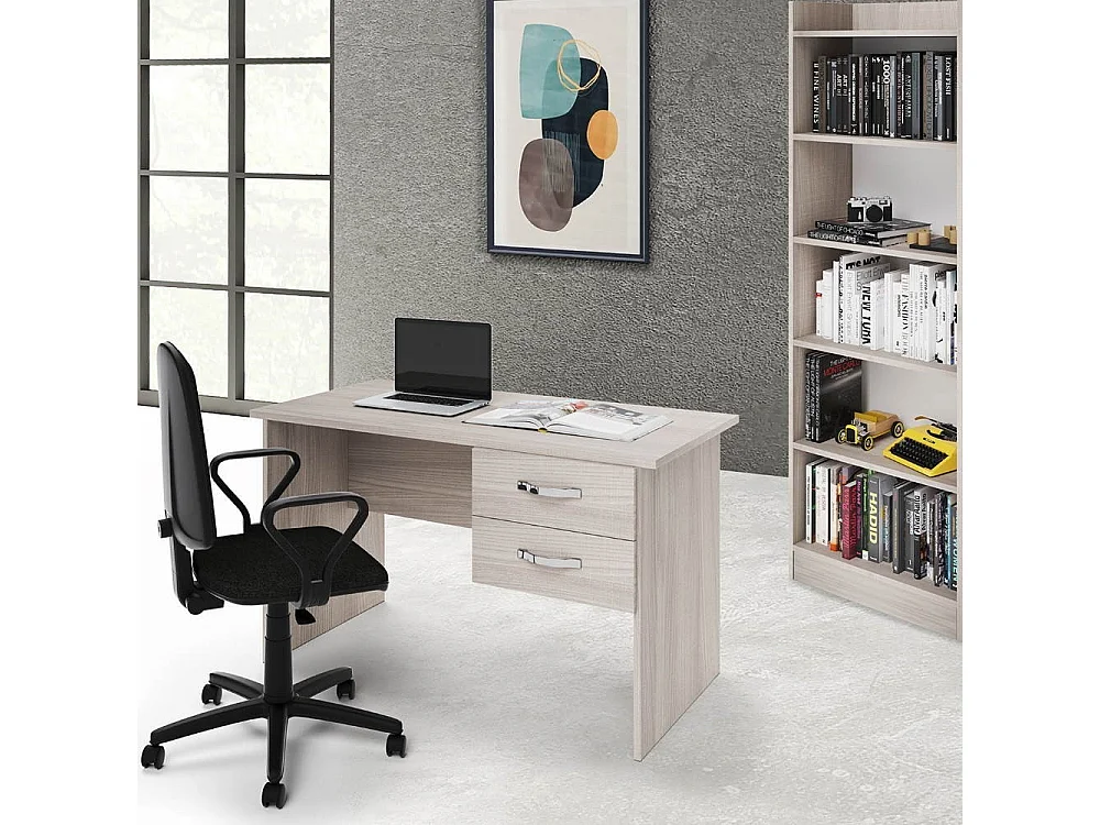 Scrivania due cassetti Tiffany 119x64x75h cm colore olmo