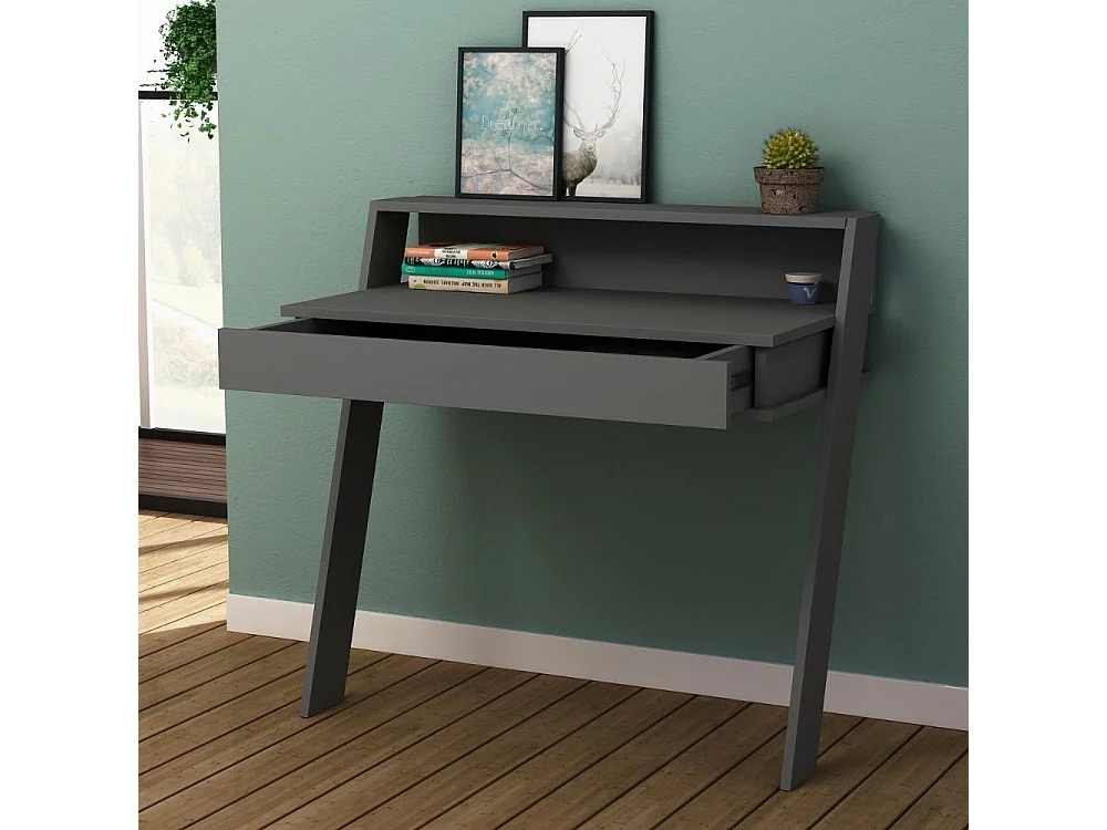 Scrivania da parete con cassetto Cowork 94 cm. colore antracite