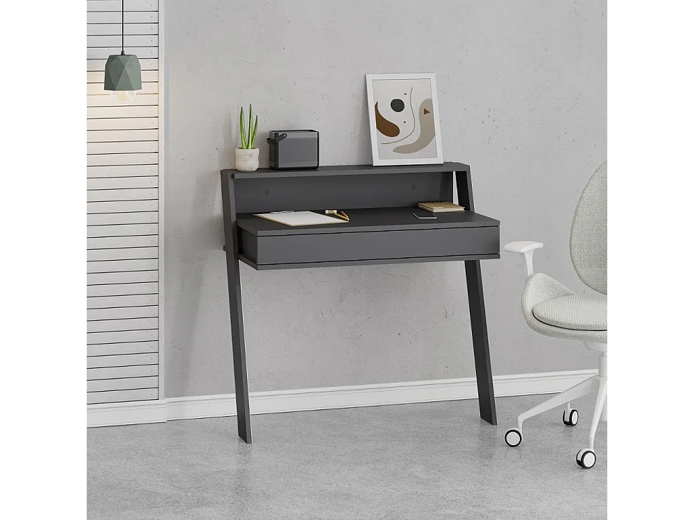 Scrivania da parete con cassetto Cowork 94 cm. colore antracite