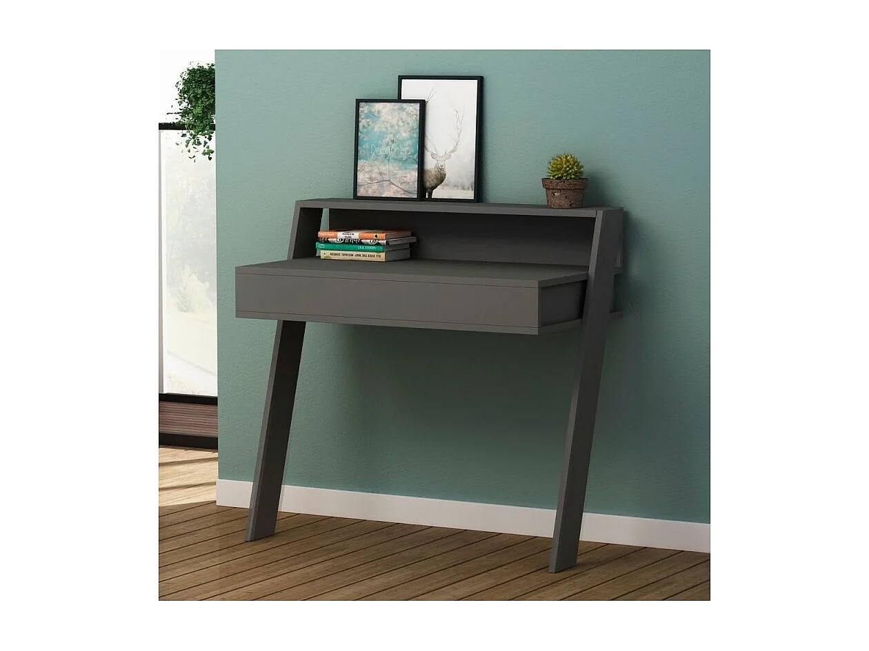 Scrivania da parete con cassetto Cowork 94 cm. colore antracite