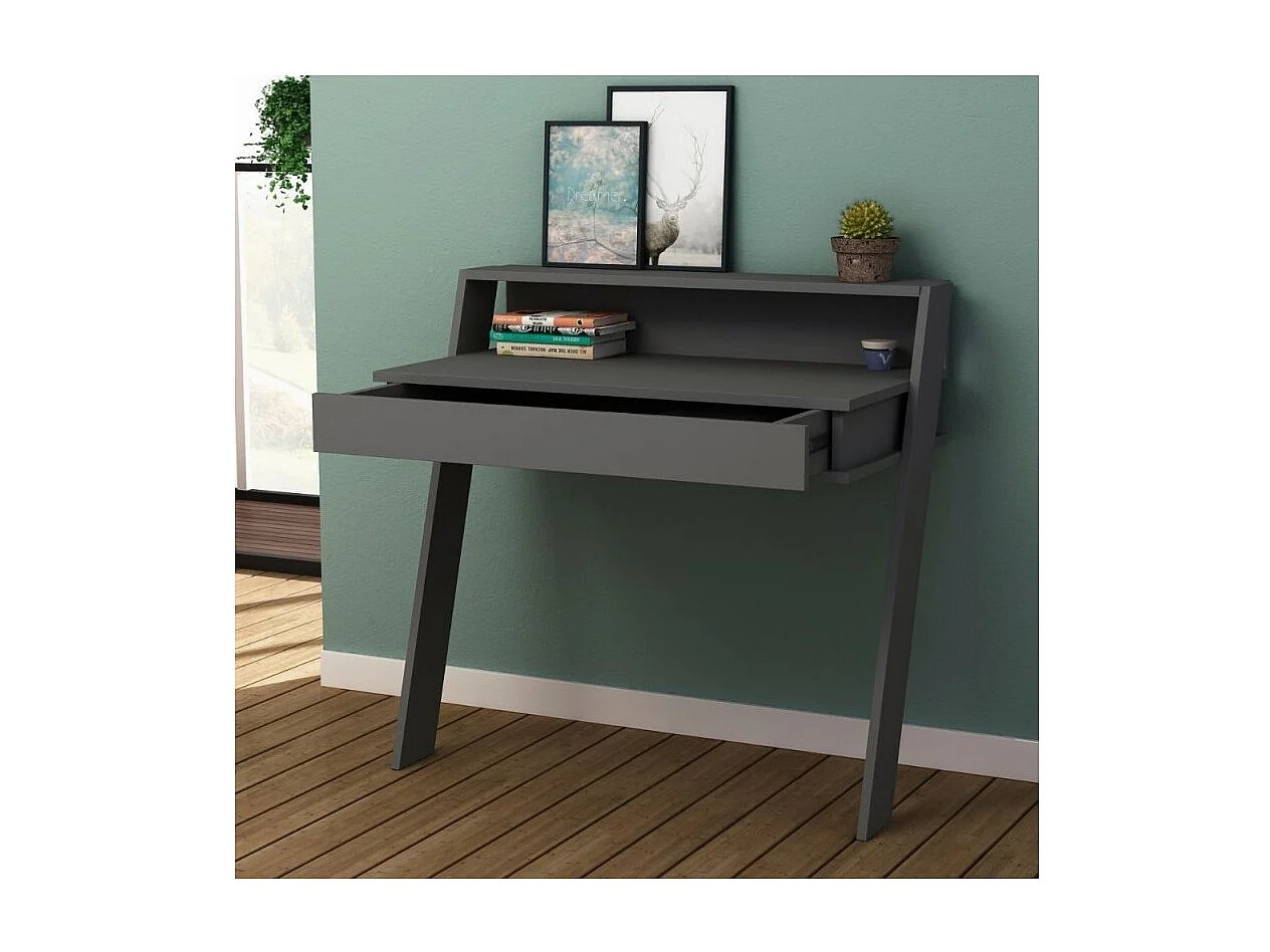 Scrivania da parete con cassetto Cowork 94 cm. colore antracite