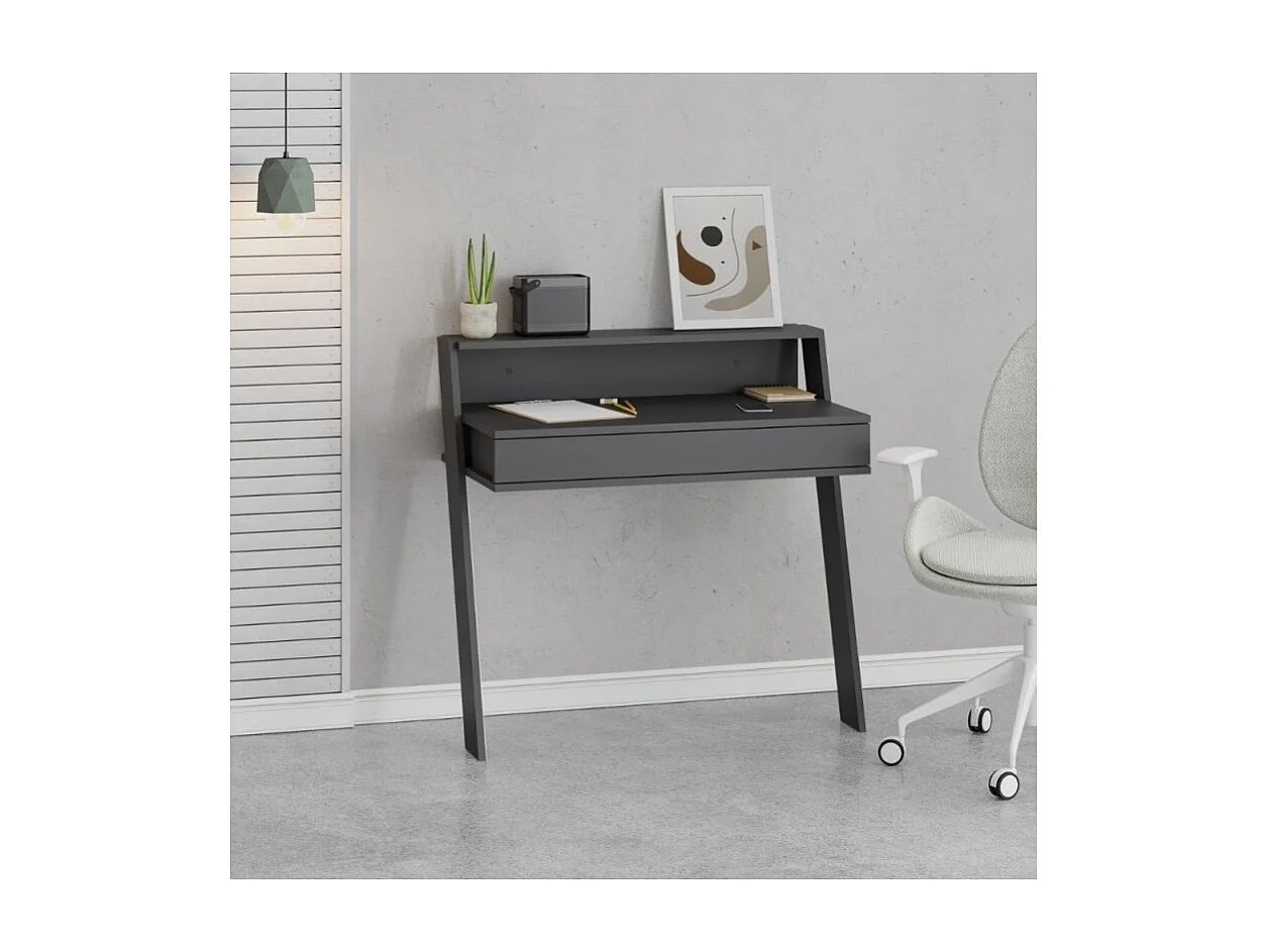 Scrivania da parete con cassetto Cowork 94 cm. colore antracite