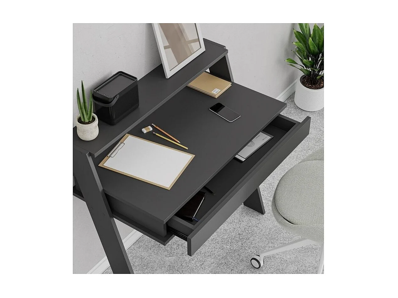 Scrivania da parete con cassetto Cowork 94 cm. colore antracite