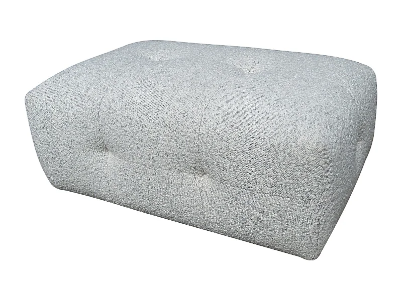 Pouf tissu bouclette gris clair MELKI