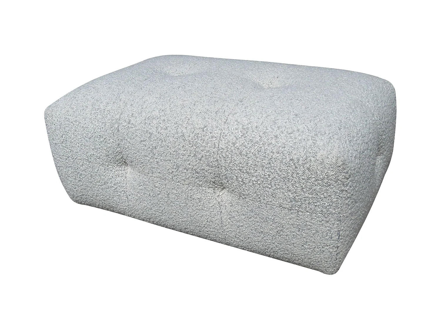 Pouf tissu bouclette gris clair MELKI