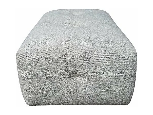 Pouf tissu bouclette gris clair MELKI
