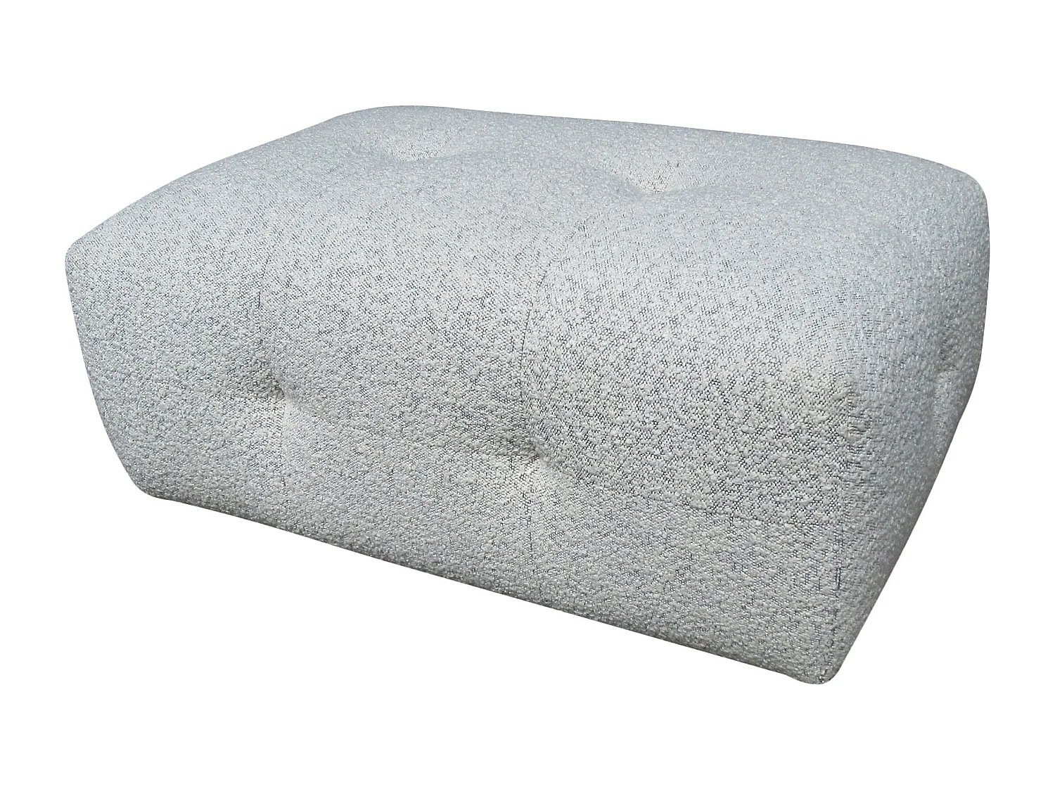 Pouf tissu bouclette gris clair MELKI