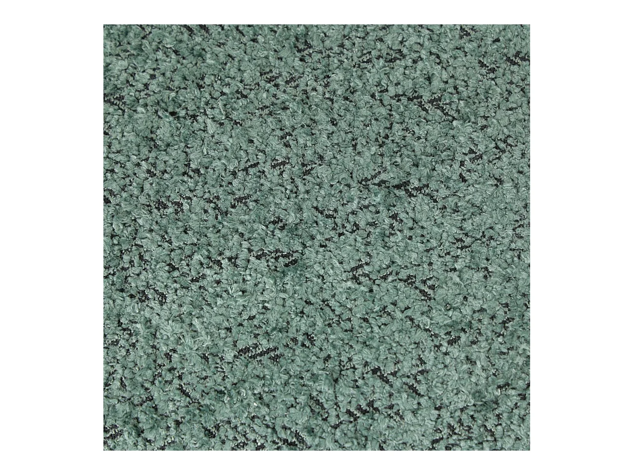 Pouf tissu effet fourrure rase vert emeraude LOMOS