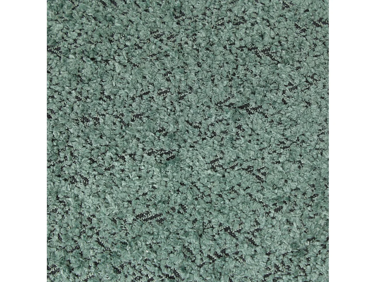 Pouf tissu effet fourrure rase vert emeraude LOMOS