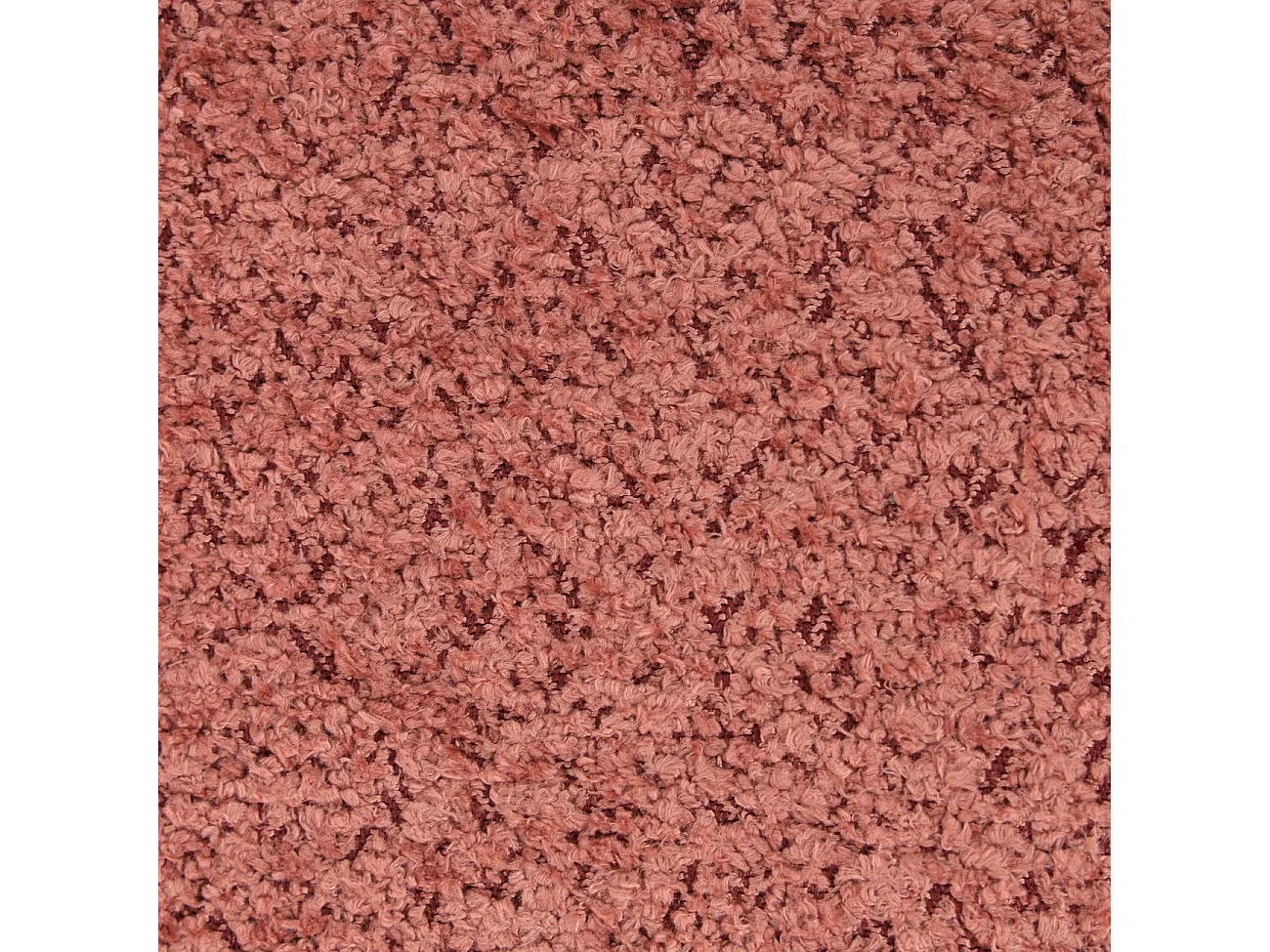 Pouf tissu effet fourrure rase vieux rose LOMOS