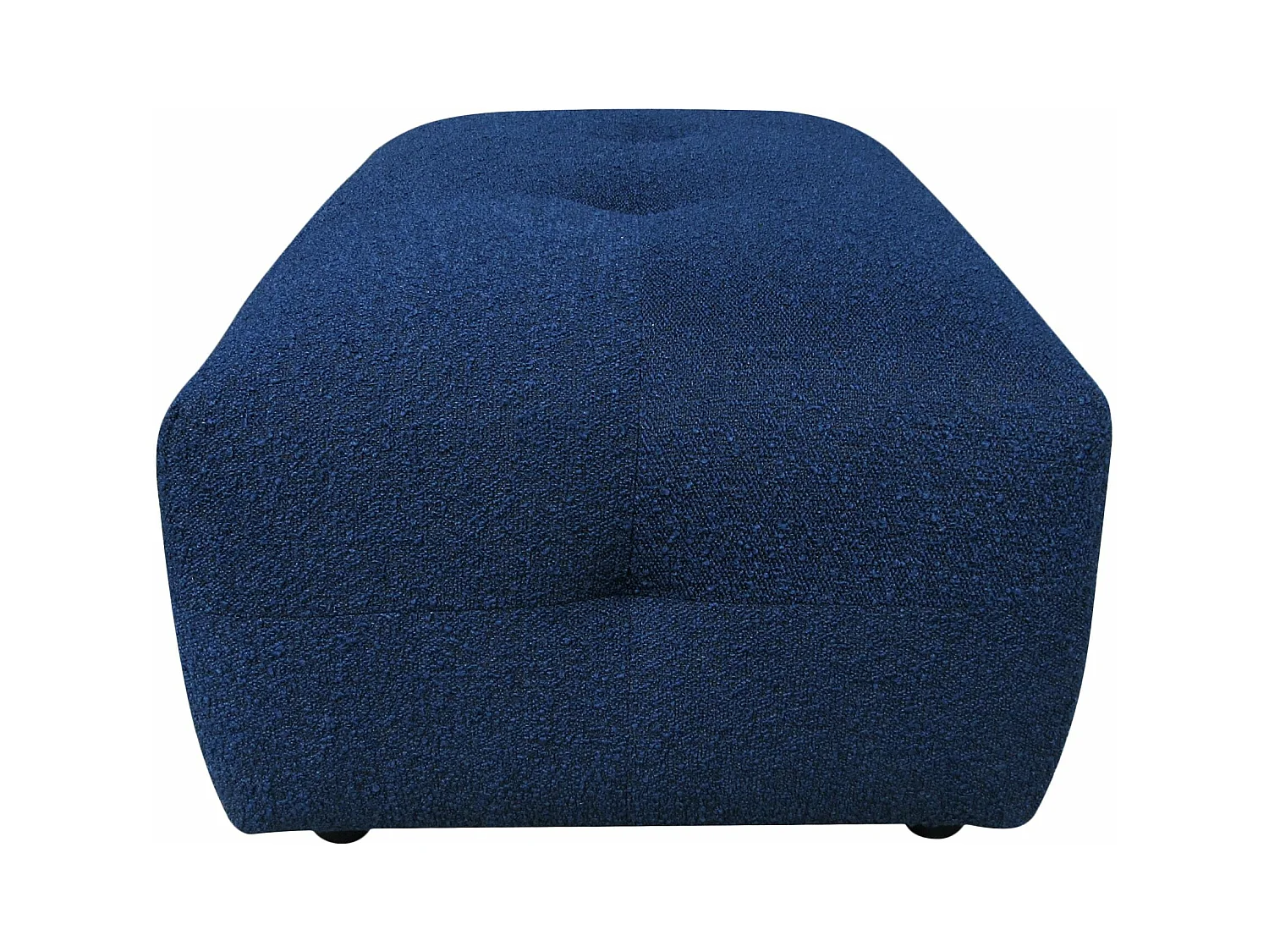 Pouf tissu bouclette bleu foncé MELKI