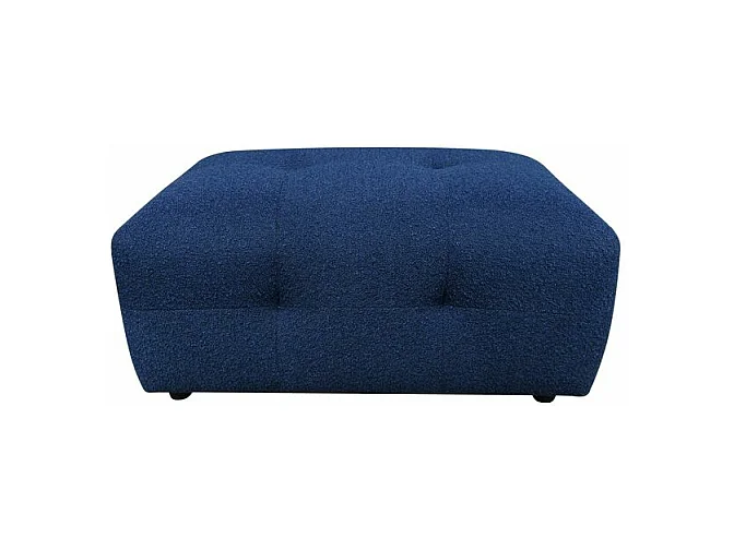 Pouf tissu bouclette bleu foncé MELKI