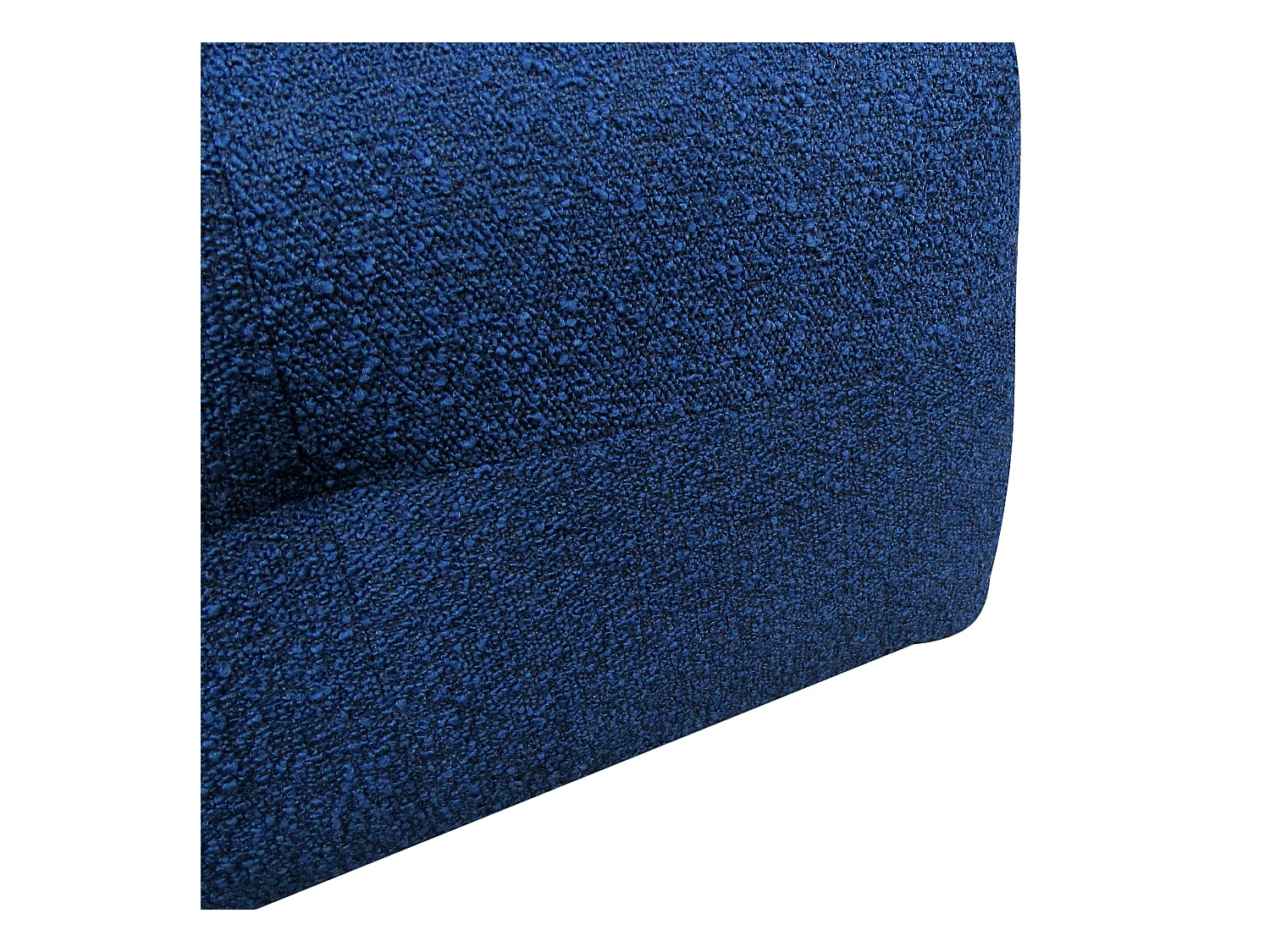 Pouf tissu bouclette bleu foncé MELKI