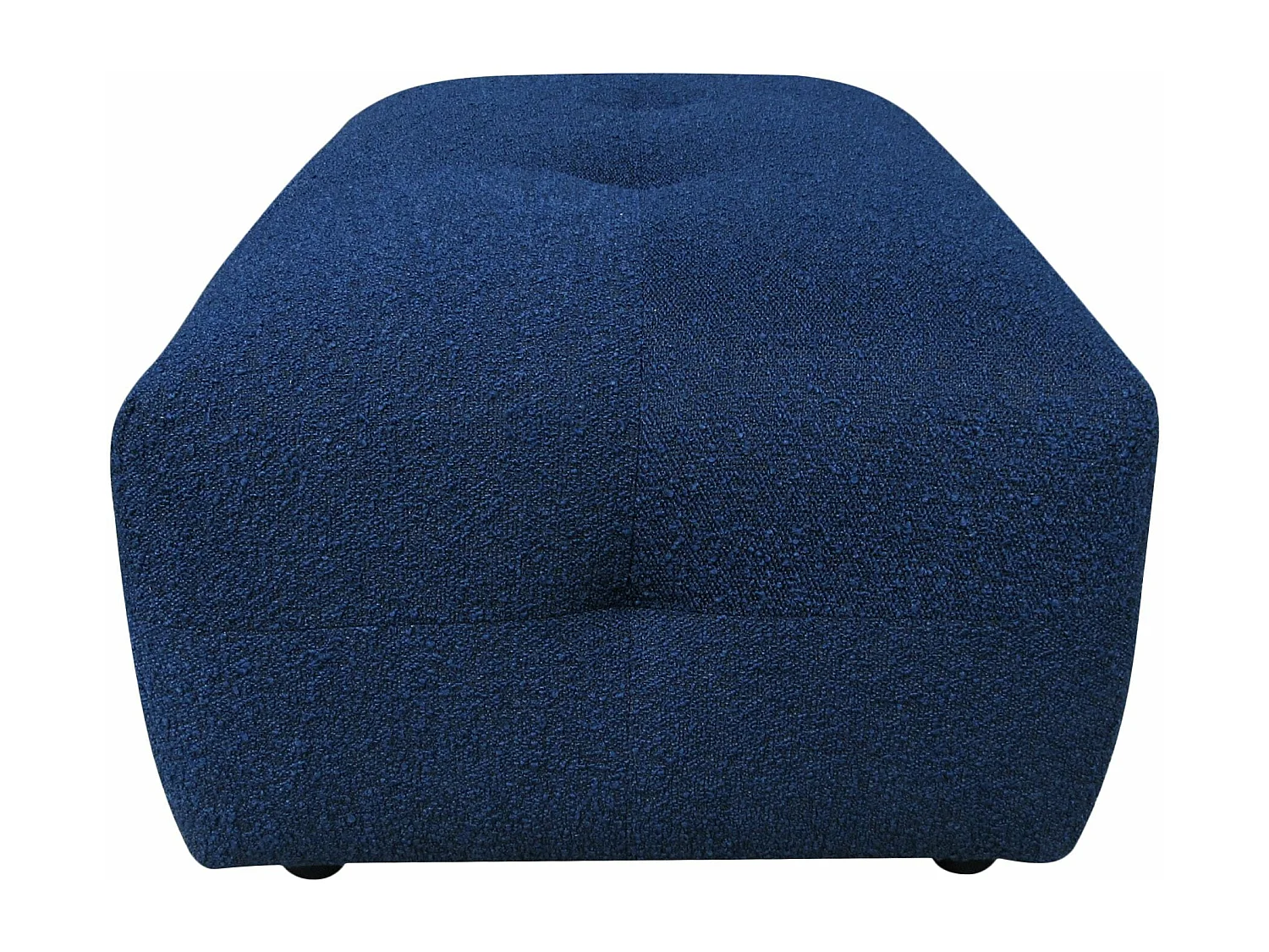 Pouf tissu bouclette bleu foncé MELKI