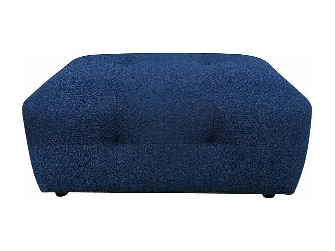 Pouf tissu bouclette bleu foncé MELKI