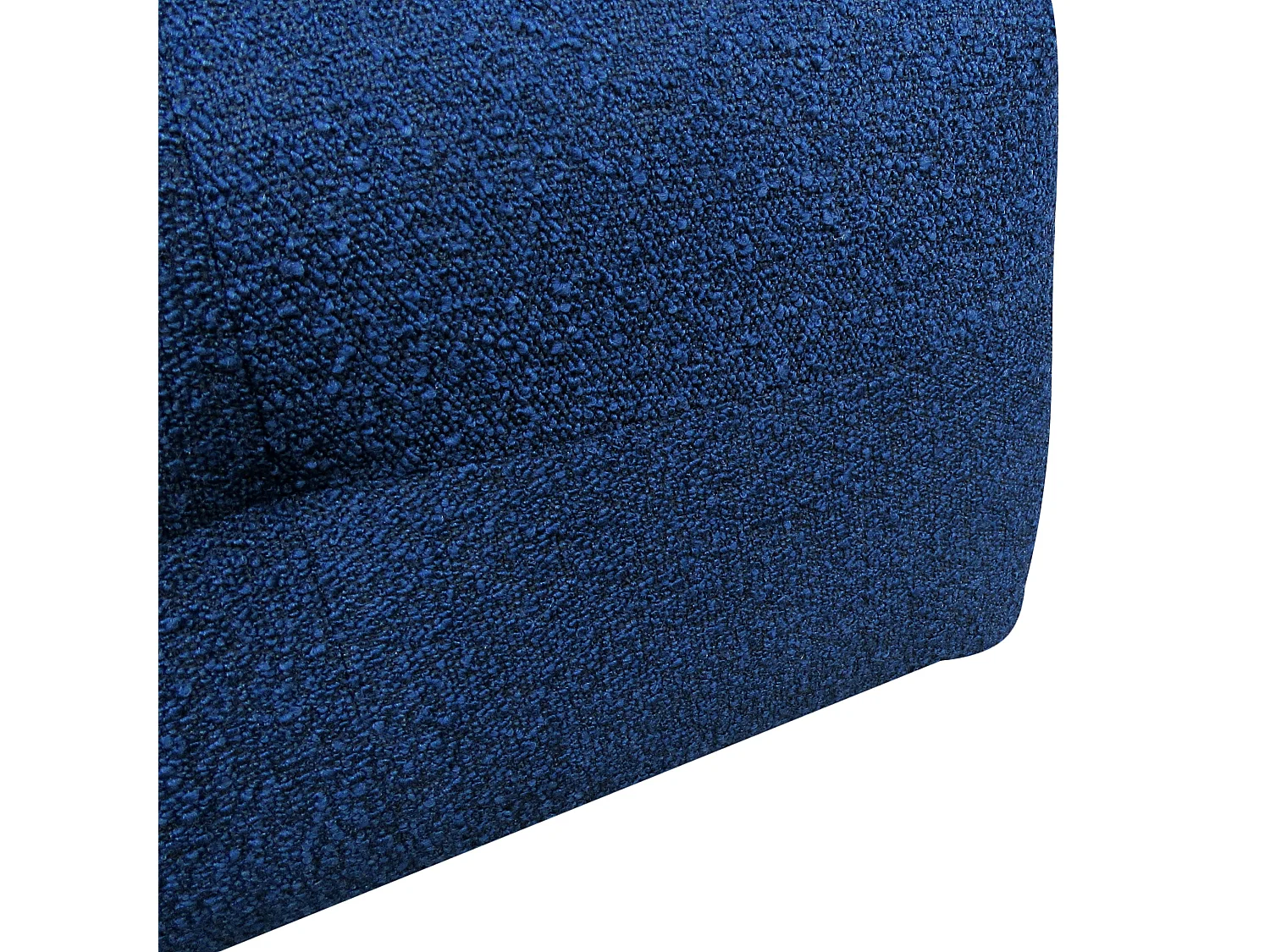 Pouf tissu bouclette bleu foncé MELKI