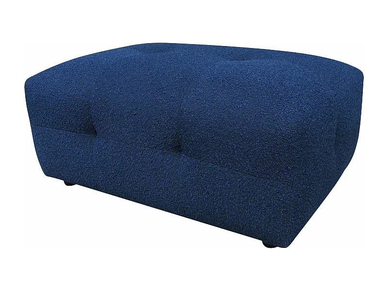 Pouf tissu bouclette bleu foncé MELKI