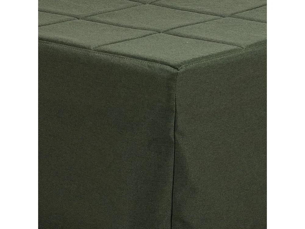 Pouf trasformabile in letto Vega tessuto verde scuro