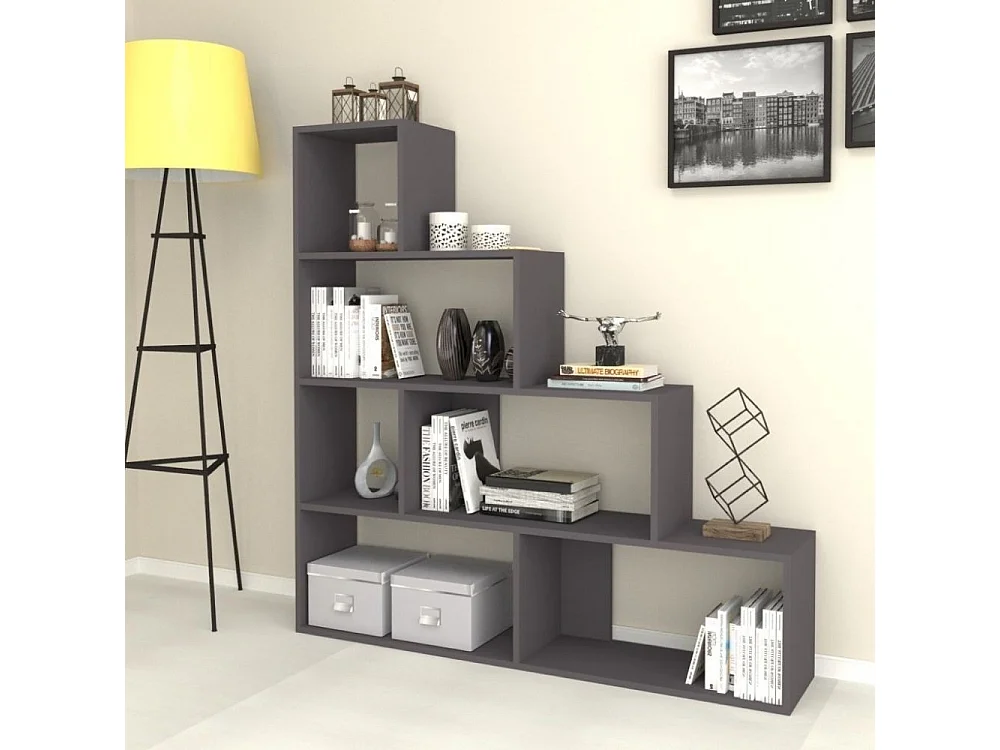 Libreria a scala Alis 145x145 cm. colore beton