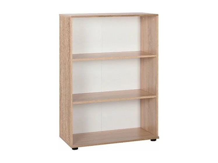 Libreria bassa con tre ripiani rkt330 colore rovere