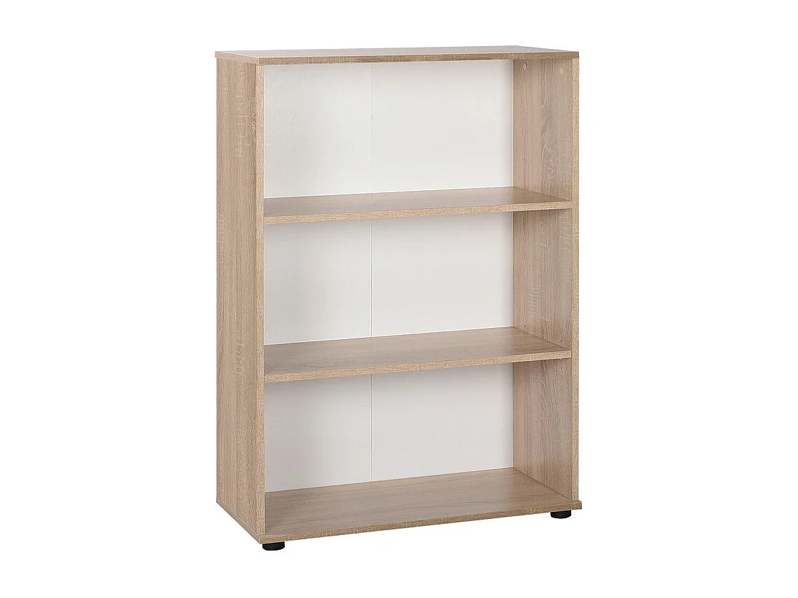 Libreria bassa con tre ripiani rkt330 colore rovere