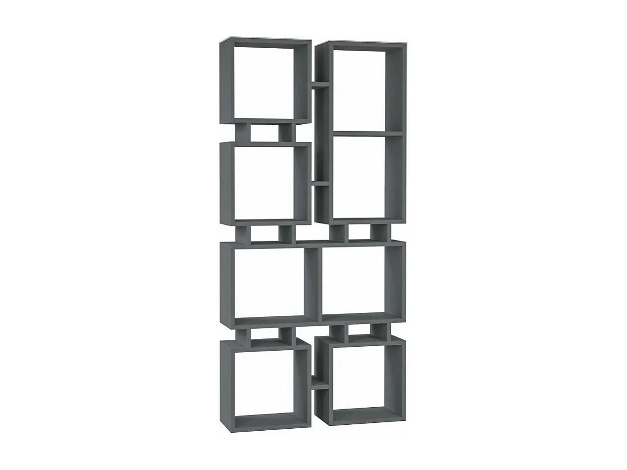 Libreria bifacciale Rail 79x166,5 colore antracite