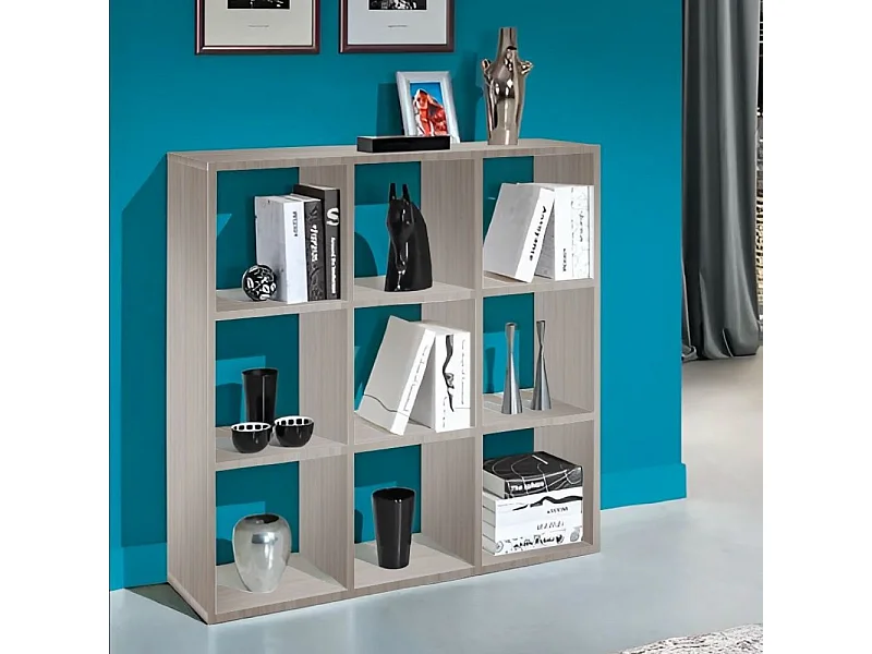 Libreria 9 vani a giorno olmo perla Hawai 106x32x106H