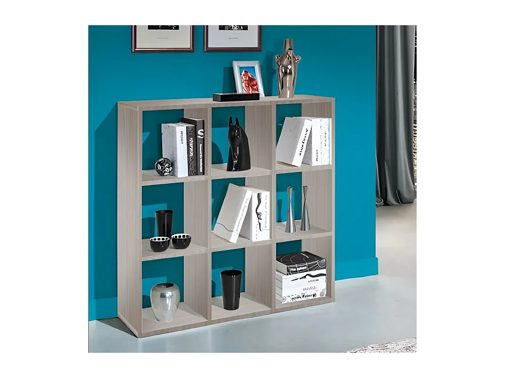 Libreria 9 vani a giorno olmo perla Hawai 106x32x106H