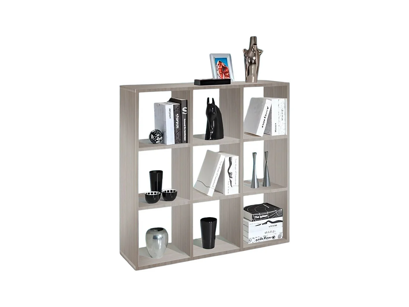 Libreria 9 vani a giorno olmo perla Hawai 106x32x106H