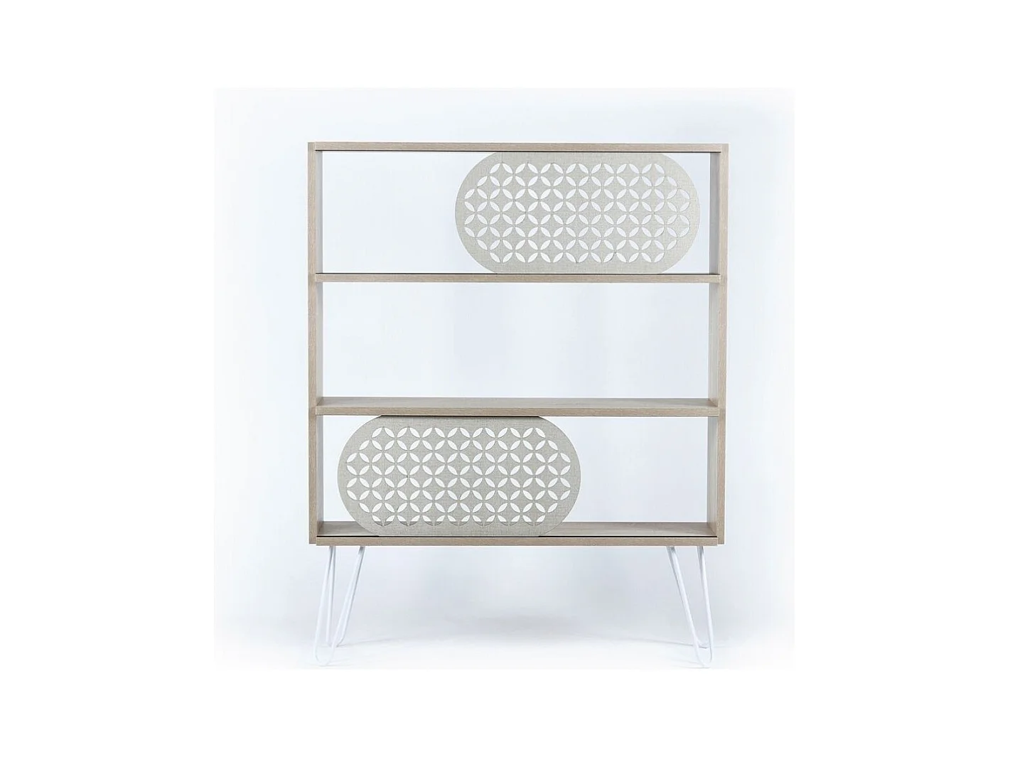 Libreria 3 ripiani Illia 94x25x117 MT1905121 colore rovere nero