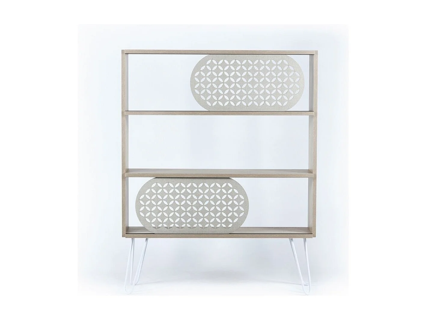 Libreria 3 ripiani Illia 94x25x117 MT1905121 colore rovere nero