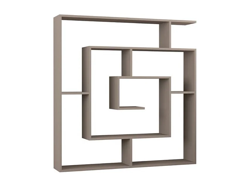 Libreria tortora con 9 ripiani Labirent 125x22x129