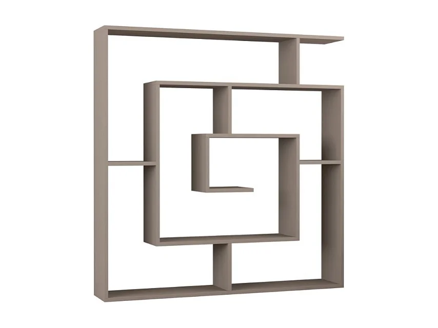 Libreria tortora con 9 ripiani Labirent 125x22x129