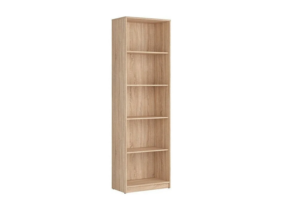 Libreria colore rovere 5 ripiani Nepo 60x34x197H