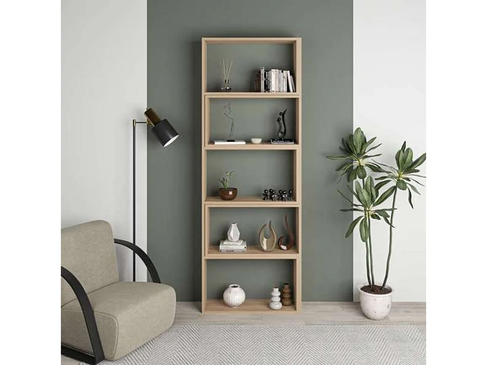 Libreria estensibile angolare Wish 72x22x200h colore rovere