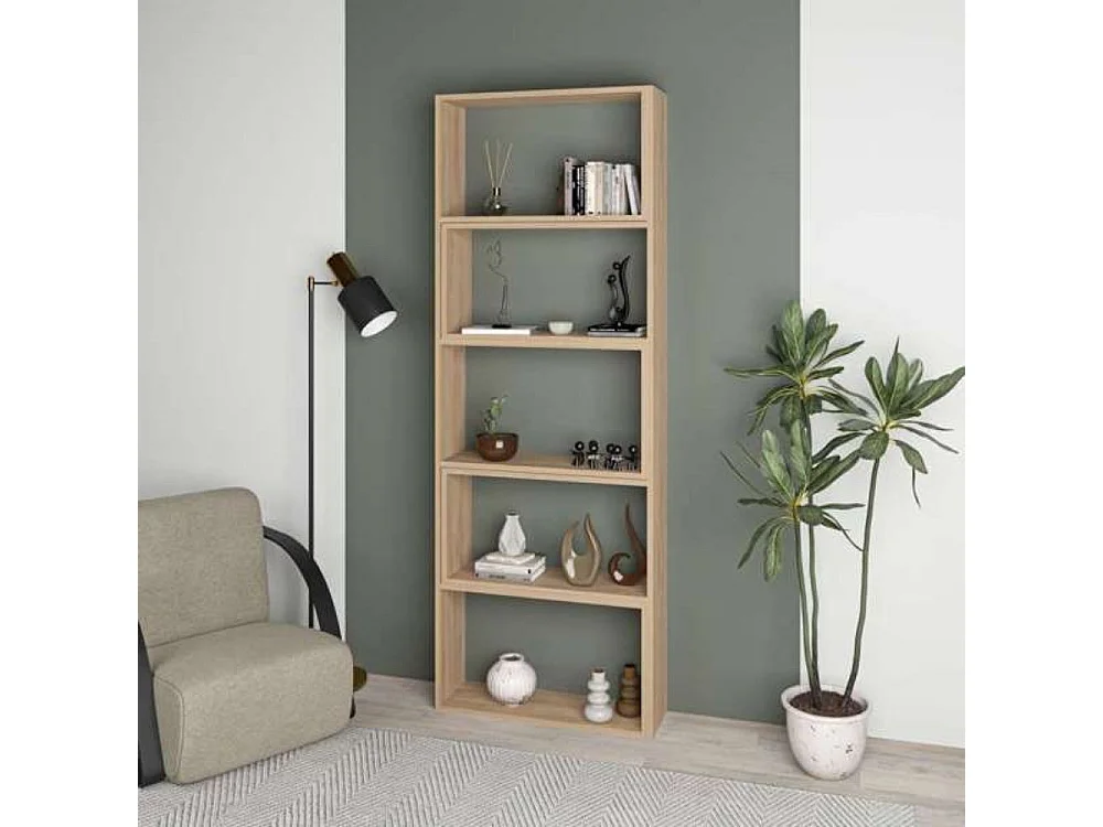 Libreria estensibile angolare Wish 72x22x200h colore rovere