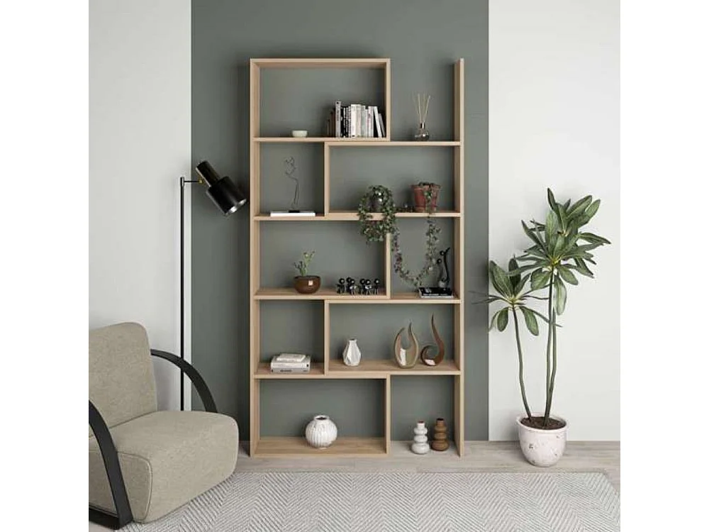 Libreria estensibile angolare Wish 72x22x200h colore rovere