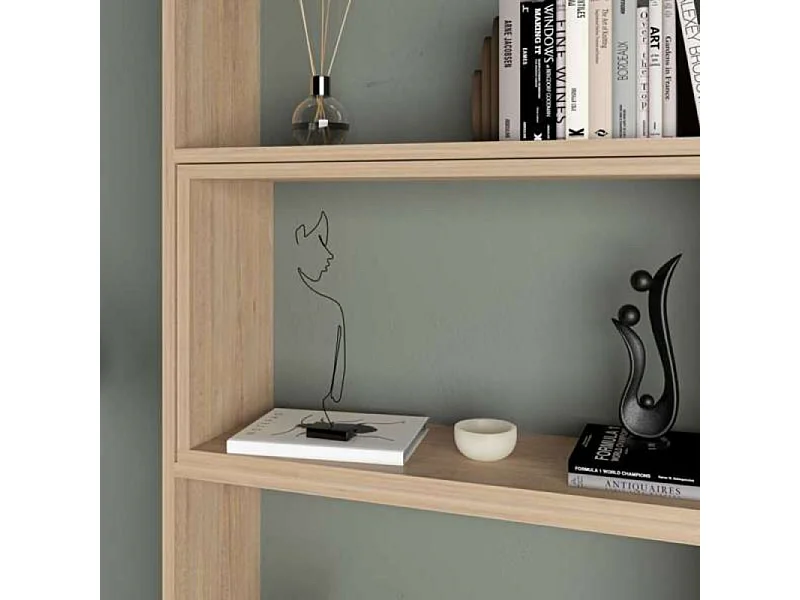 Libreria estensibile angolare Wish 72x22x200h colore rovere
