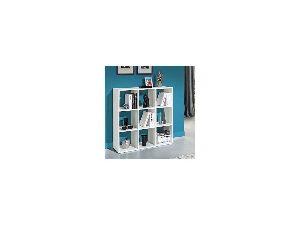 Libreria 9 vani a giorno bianco Hawai 106x32x106H