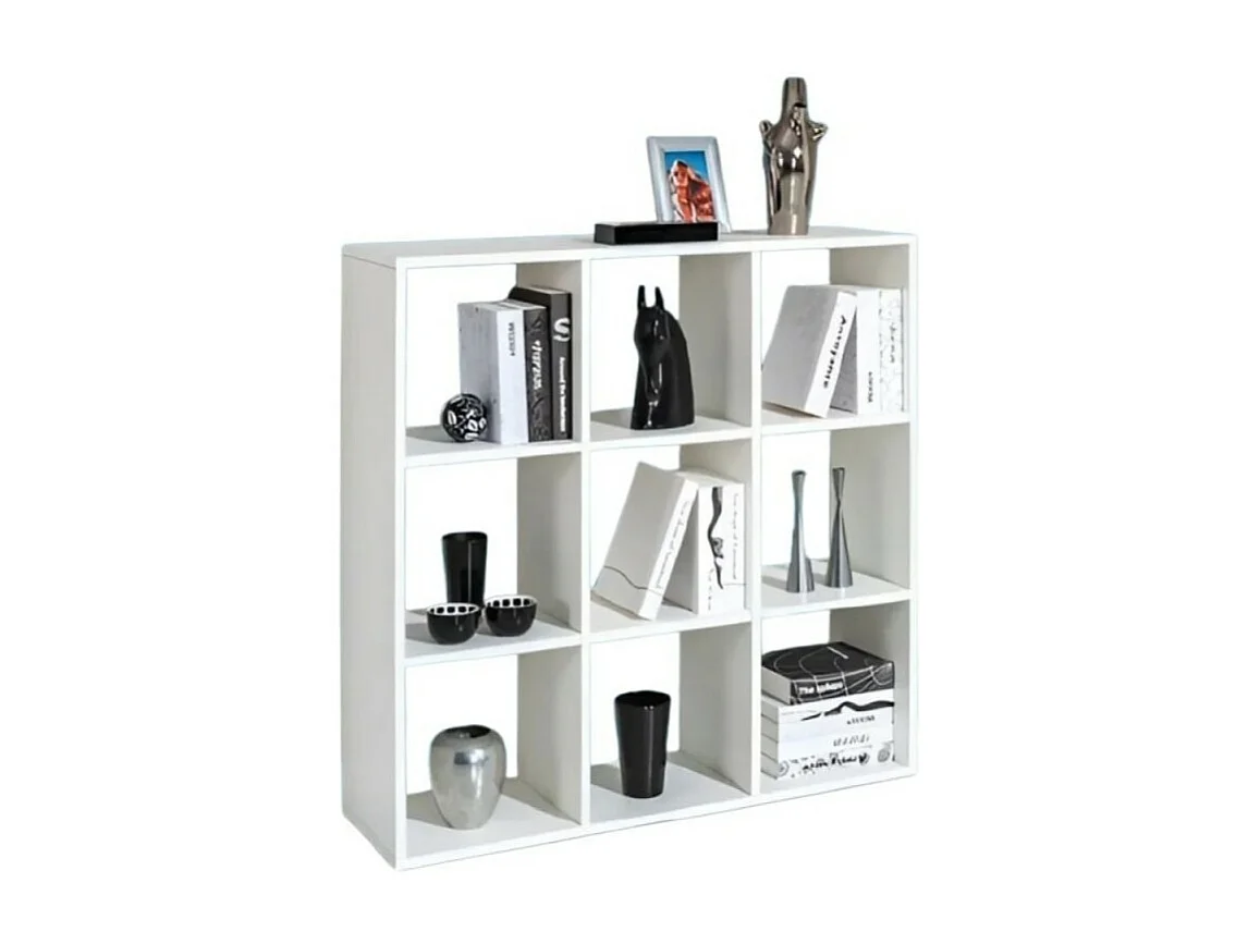 Libreria 9 vani a giorno bianco Hawai 106x32x106H